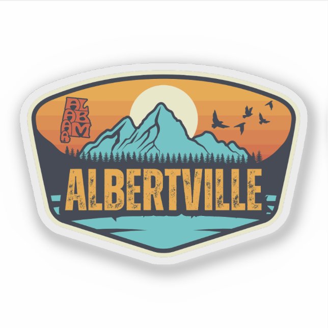 Pegatina Albertville, Alabama (Anverso)