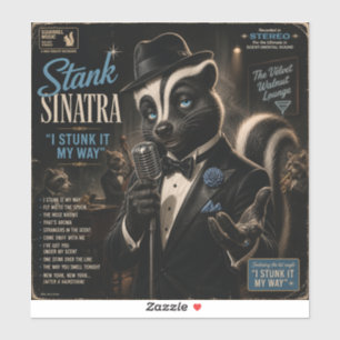 Pegatina Álbum de Stank Sinatra: una parodia