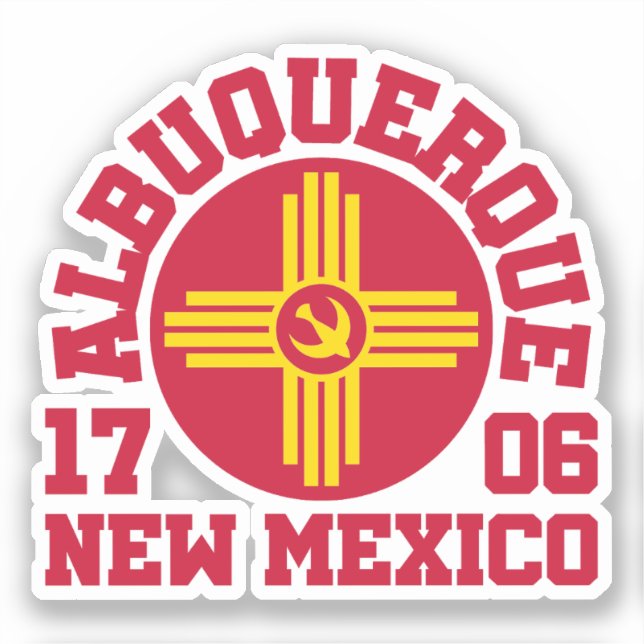 Pegatina Albuquerque, Nuevo México (Anverso)
