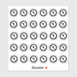 Pegatina Alcohol Free Wedding Place Card Mini Meal Choice