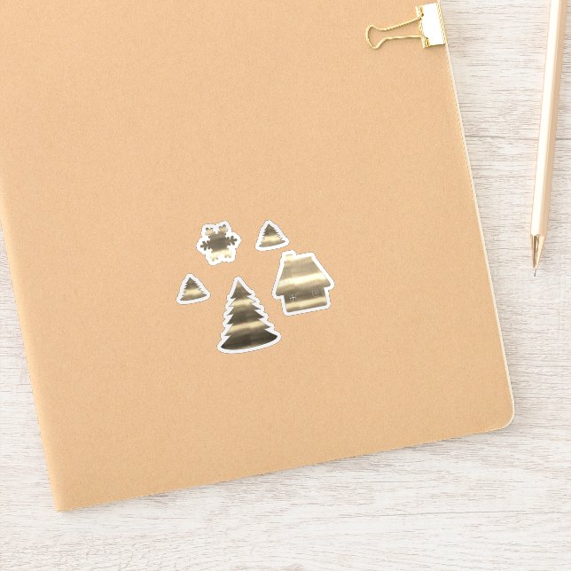 Pegatina Aldea navideña Cute Merry (Cuaderno)