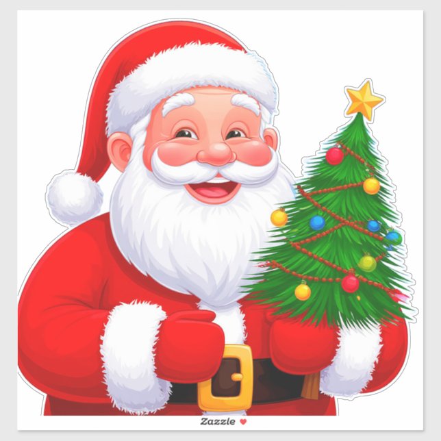 Pegatina Alegre Papá Noel (Hoja)