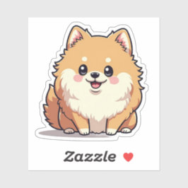 Pegatina Alegre Pomerania, Kawaii Fluff, Pequeña