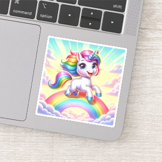 Pegatina Alegre Prisma Unicorn Whimsical