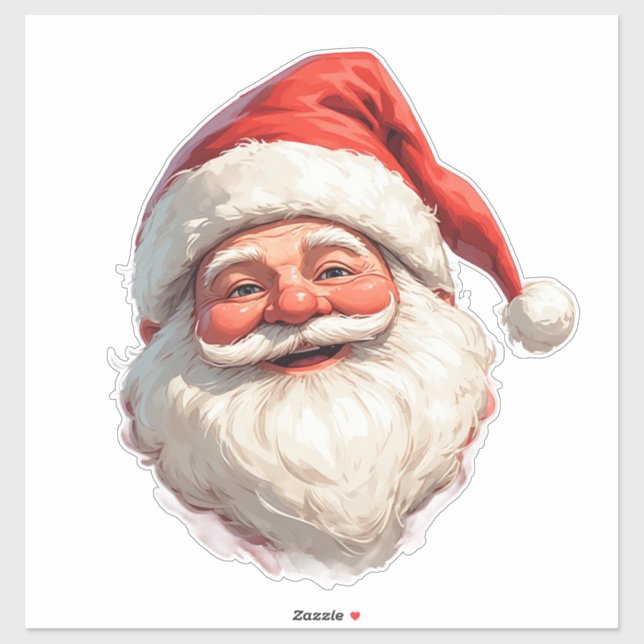 Pegatina Alegre Santa Claus Adornos Navideños para Fans de  (Hoja)