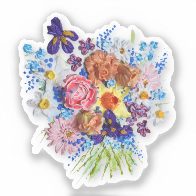 Pegatina Alegres Estúpidos Florales (Anverso)