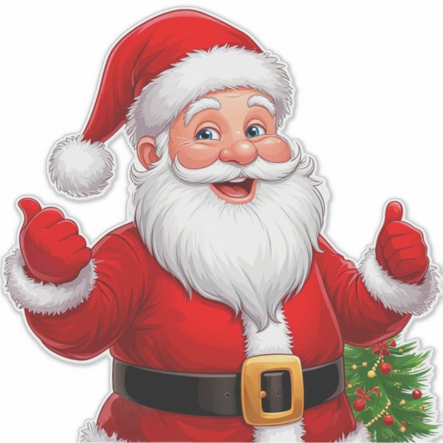 Pegatina 🎅 Alegría Alegre de Santa Estilo Hogareño (Anverso)
