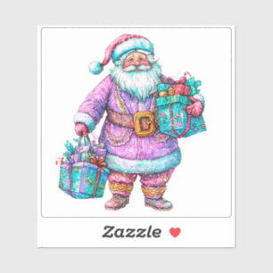 Pegatina Alegría de los Navidades Violet Santa
