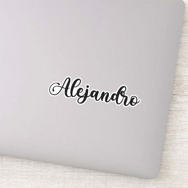 Pegatina Alejandro Name - Caligrafía manuscrita (Detalle)