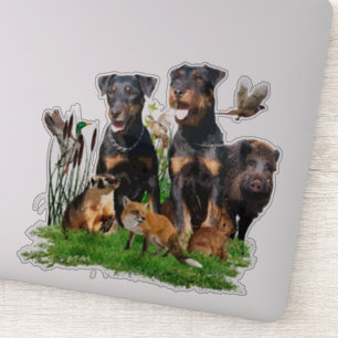 Pegatina alemán de Hunting Terrier (Jagdterrier)
