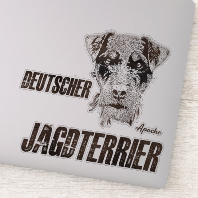 Pegatina alemán de Hunting Terrier (Jagdterrier) (Detalle)