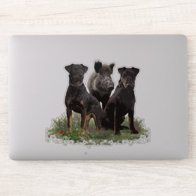 Pegatina alemán Jagdterrier (Ordenador)