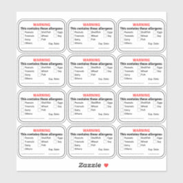 Pegatina Alergen Food Labs