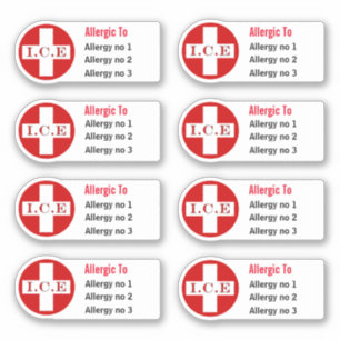 Pegatina Alergias a alergia médica advierte a DIY caduceus