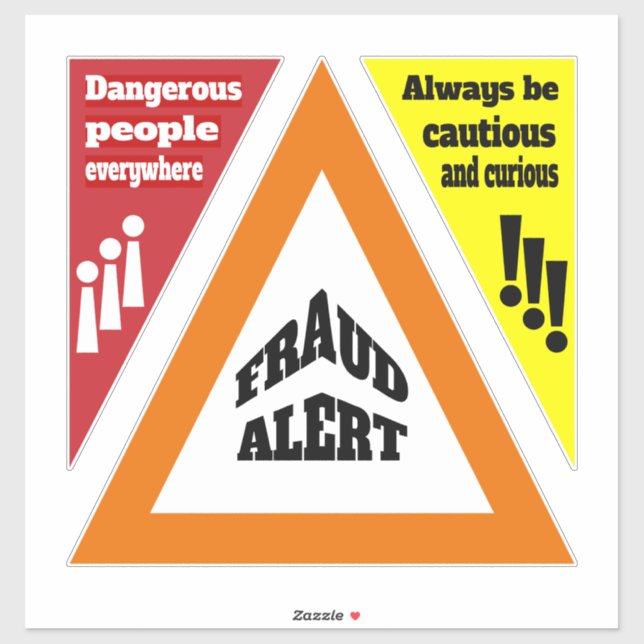Pegatina Alerta de fraude (Hoja)