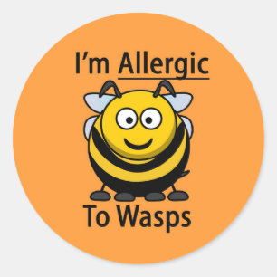 Pegatina alerta de la alergia, avispas