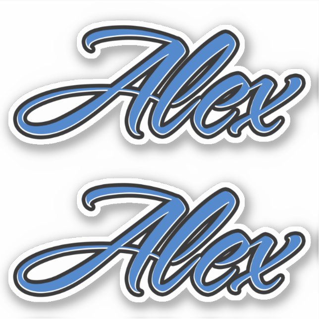 Pegatina Alex Name blue Aufkleber Sticker Stickerset (Anverso)