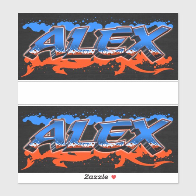 Pegatina Alex Vorname Name Graffiti Aufkleber Sticker (Hoja)