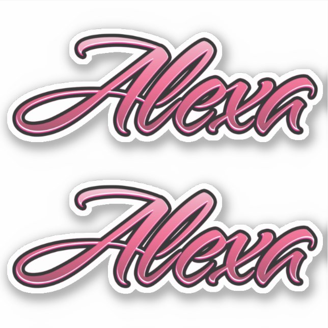 Pegatina Alexa faded pink Aufkleber Sticker Stickerset (Anverso)