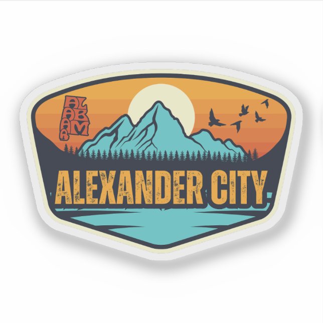 Pegatina Alexander City, Alabama  (Anverso)