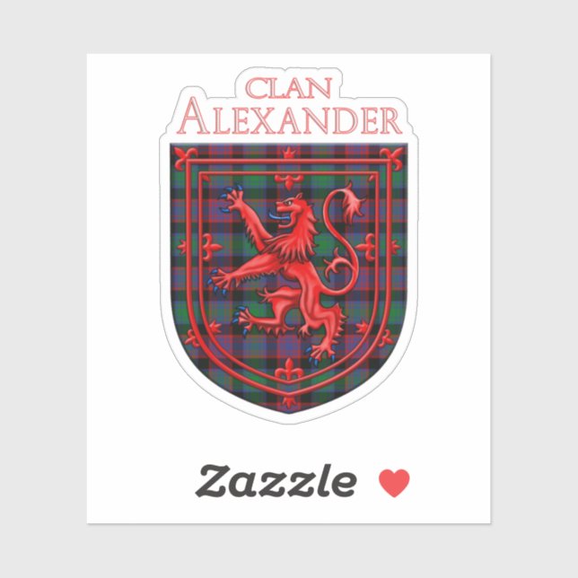 Pegatina Alexander Hunting Tartan Scottish Plaid (Hoja)