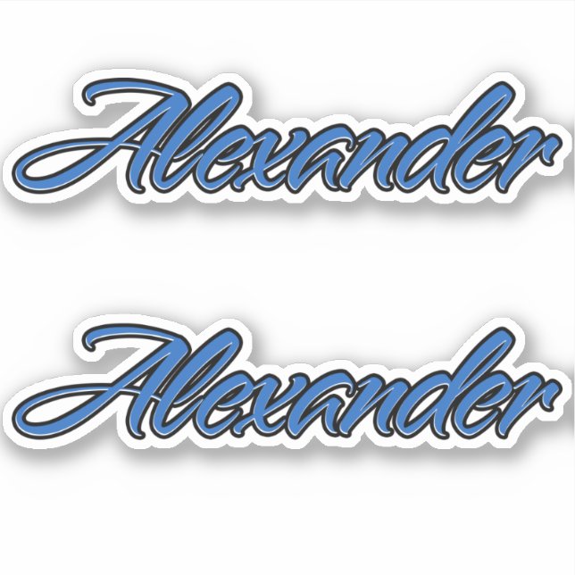 Pegatina Alexander Name blue Aufkleber Sticker Stickerset (Anverso)