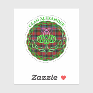 Pegatina Alexander Scottish Tartán Celtic Thistle