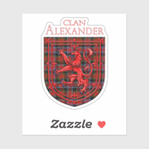Pegatina Alexander Tartan Scottish Plaid Lion Rampant