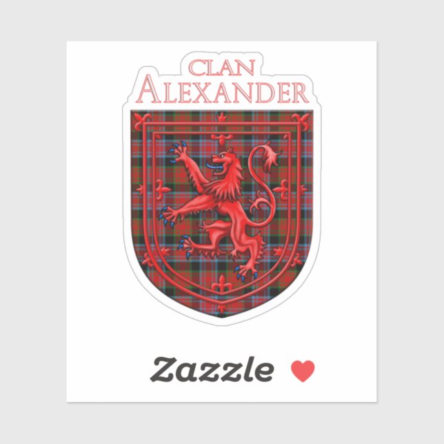 Pegatina Alexander Tartan Scottish Plaid Lion Rampant (Hoja)