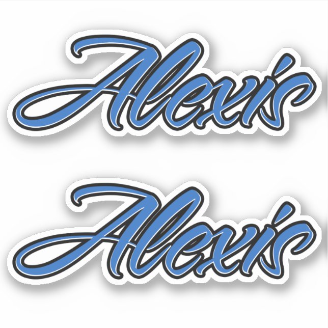 Pegatina Alexis Name blue Aufkleber Sticker Stickerset (Anverso)