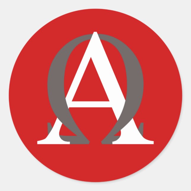 Pegatina alfa y Omega (Anverso)