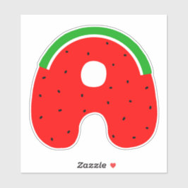 Pegatina alfabético, letra a Pegatina, sandía