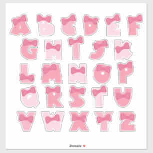 PEGATINA ALFABETO PINKY