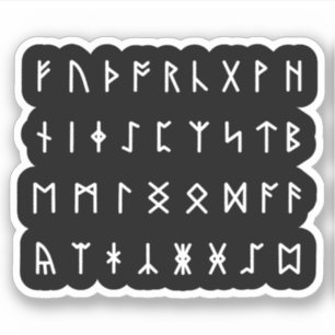 Pegatina Alfabeto rúdico [Futhorc]