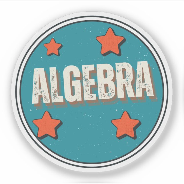 Pegatina Álgebra (Anverso)