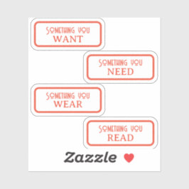 Pegatina Algo que quieras, necesites, usas, lees Navidades