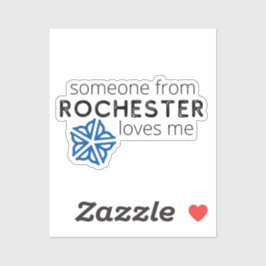 Pegatina Alguien de Rochester (NY) me ama