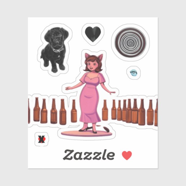 PEGATINA ALGUNOS CHICAS QUIEREN BEBER (Hoja)