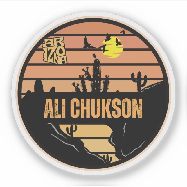 Pegatina Ali Chukson, Arizona (Anverso)