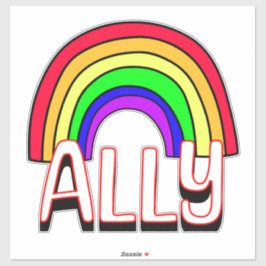 Pegatina Aliado de la comunidad LGBTQIA+ | Apoyo orgulloso 