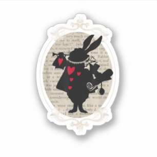 Pegatina Alice en el País de las Maravillas Conejo Blanco L