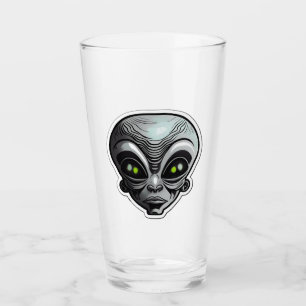 Pegatina Alien Art Glass Tumbler