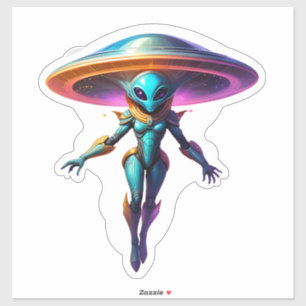 Pegatina Alien azul