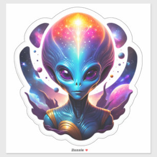 Pegatina Alien azul