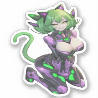 Pegatina Alien Catgirl 1