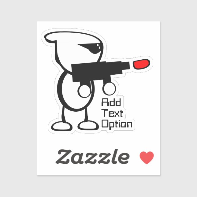 Pegatina Alien con láser negro (Hoja)