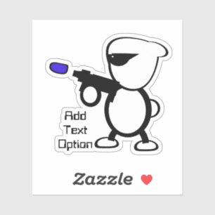 Pegatina Alien con láser negro