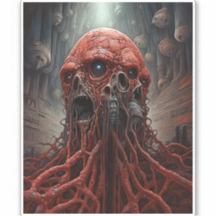 Pegatina Alien Creature Sci Horror Art