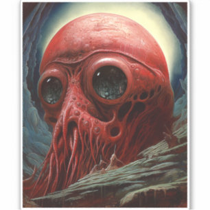 Pegatina Alien Creature Sci Horror Art