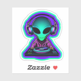 Pegatina Alien DJ